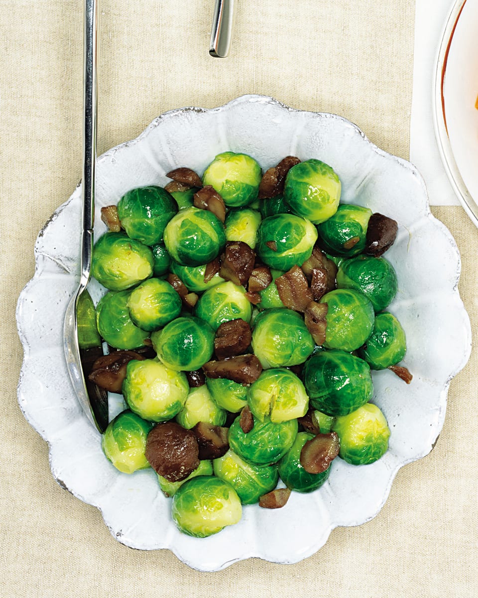 Brussel sprouts with chestnuts recipe | delicious. magazine