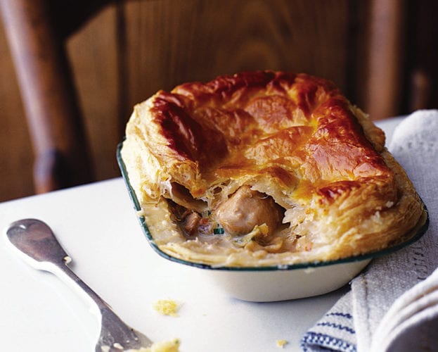 Easy chicken and leek pie