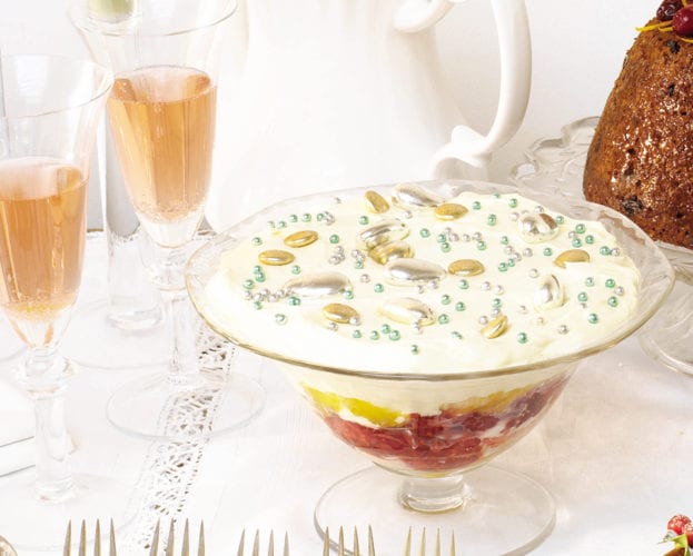 Cardamom and bay-scented trifle