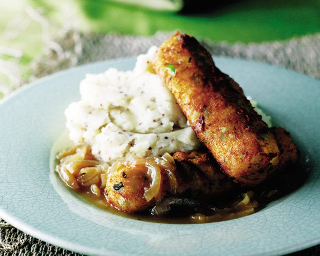 Vegetarian sausages