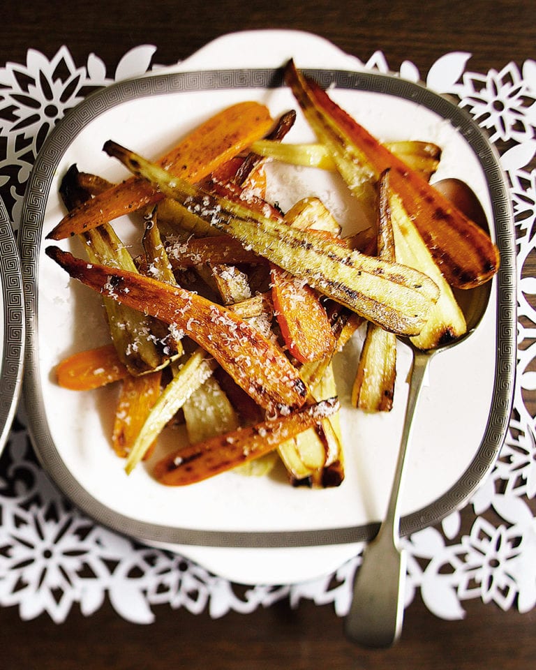 Christmas roast parsnips and carrots