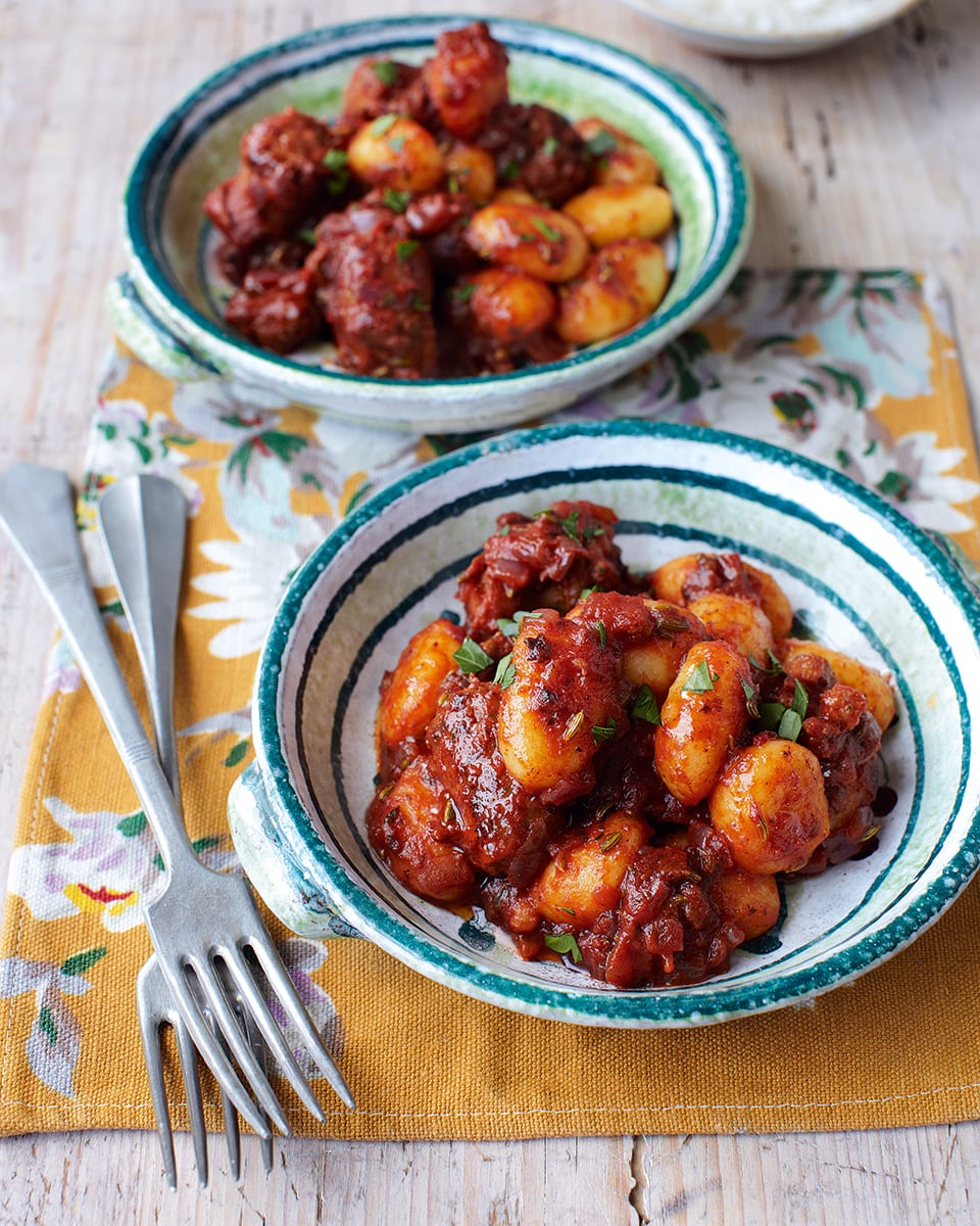 Tuscan sausage and fennel ragù with gnocchi recipe delicious. magazine