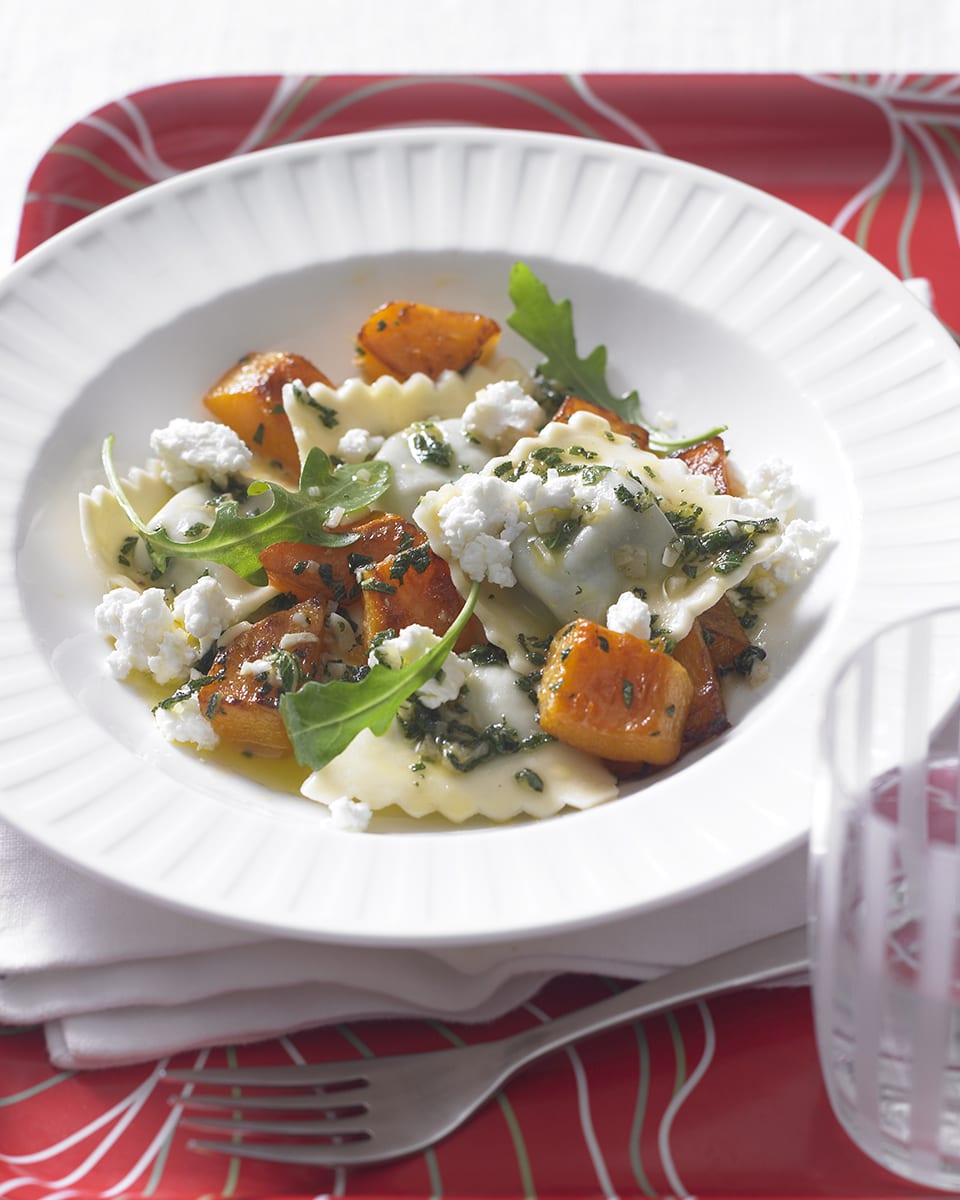 Fresh ravioli with squash and goat's cheese recipe | delicious. magazine