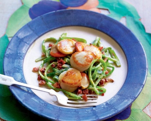 Pan-fried scallops