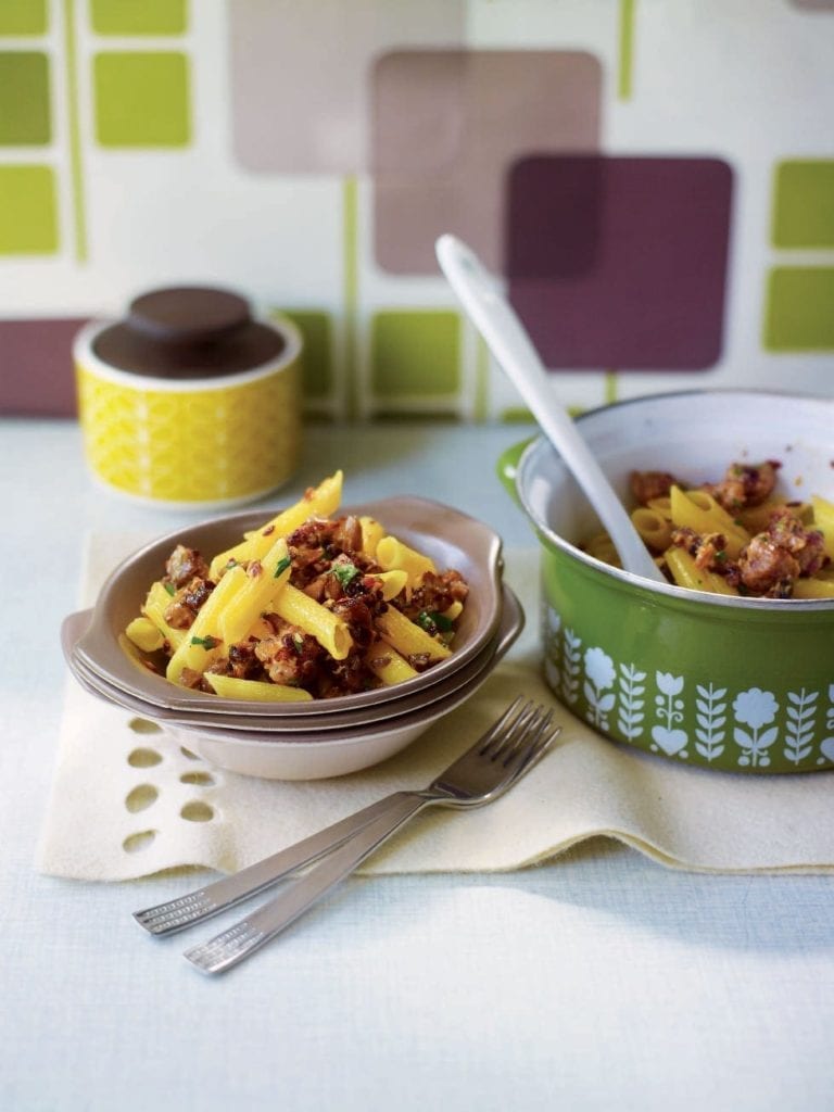 Sicilian sausage ragù with penne