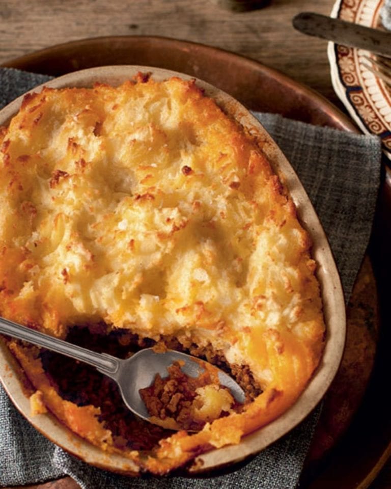 Shepherd’s pie with creamy potato and parsnip topping