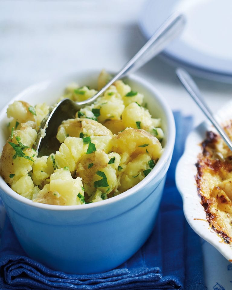 Jersey royal and parsley mash