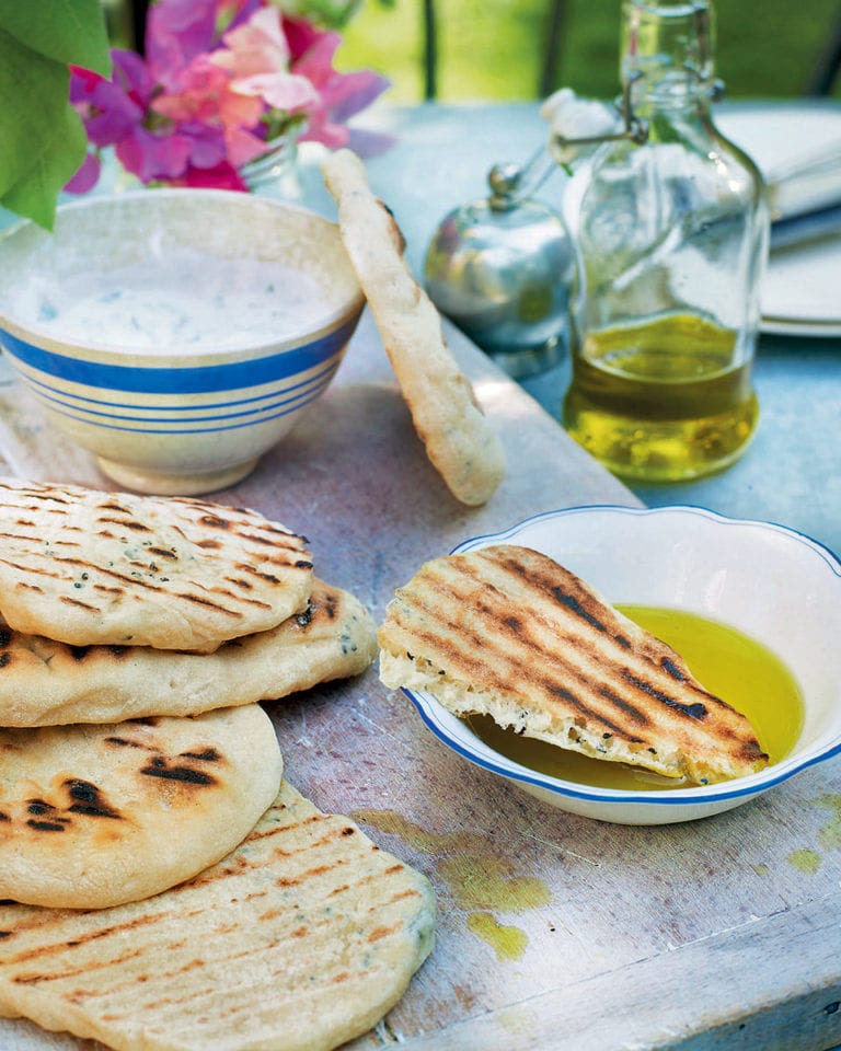 Sesame and onion seed flatbread