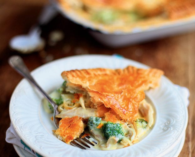 Chicken and broccoli pie