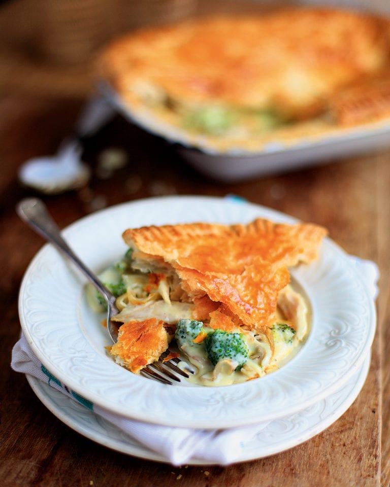 Chicken and broccoli pie