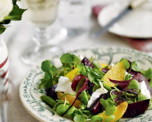 Image of goat's cheese and beetroot salad
