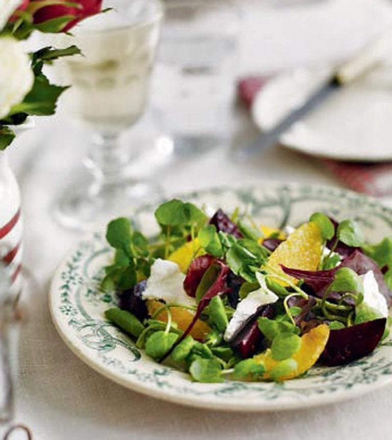 Roasted beetroot, orange and goat’s cheese salad