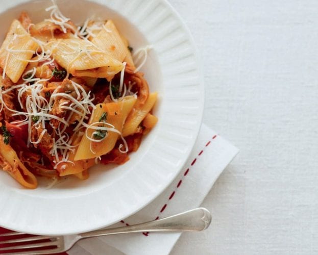 Image of bowl of pasta with duck ragu