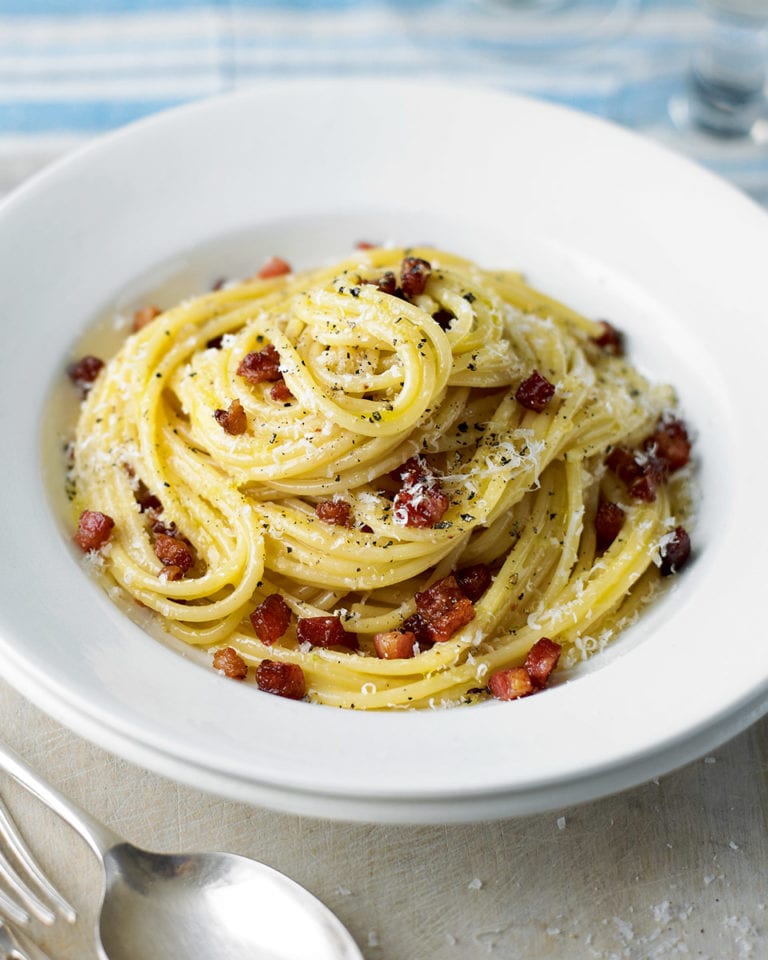 Spaghetti Carbonara - Damn Delicious