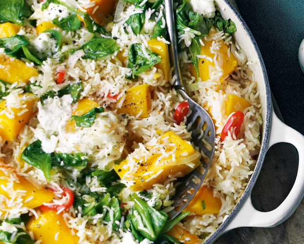 squash and basmati rice