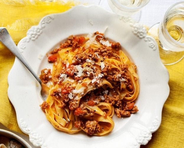 Veal mince ragù with tagliatelle