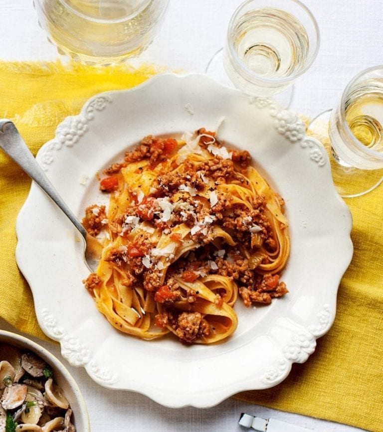 Veal mince ragù with tagliatelle