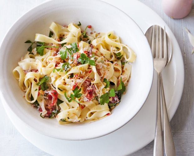 crab tagliatelle