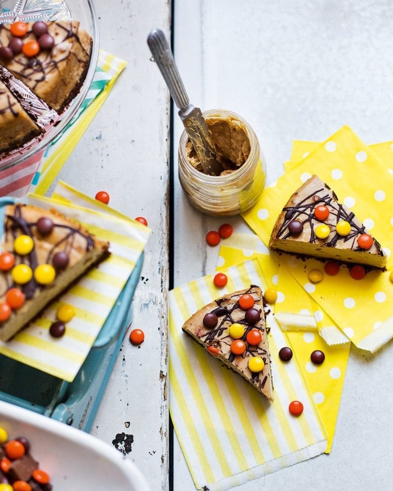 Reese’s Pieces peanut butter cheesecake