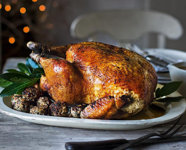 christmas turkey with juniper stuffing