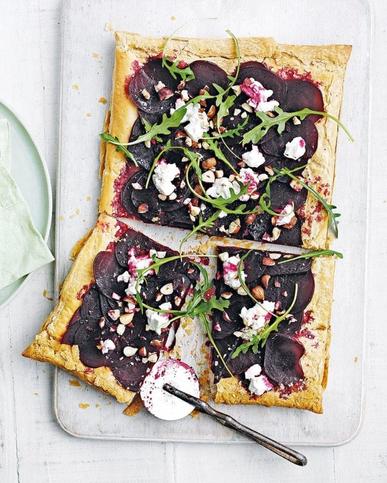 Beetroot and goat’s cheese tart