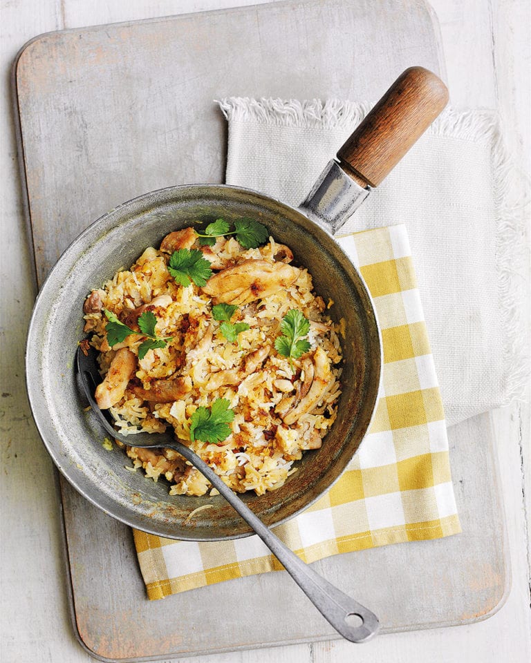 Chicken and egg fried rice