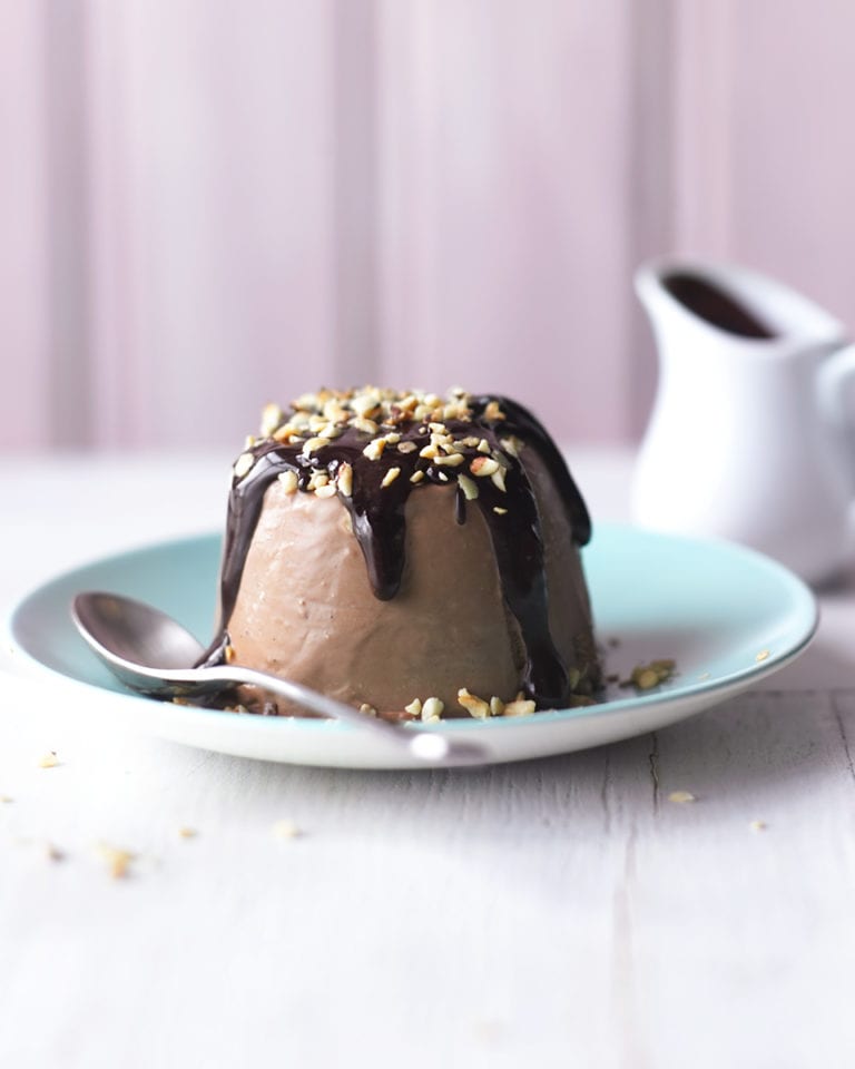 ‘Feast’ truffle bombes with chocolate hazelnut sauce