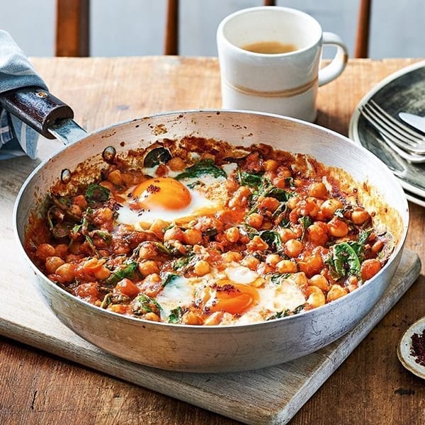 chickpea baked eggs