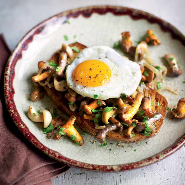 Mushrooms on toast delicious. magazine