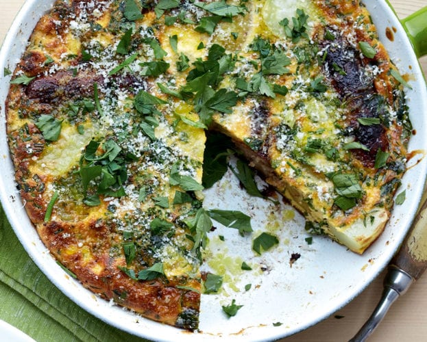 sausage and potato frittata