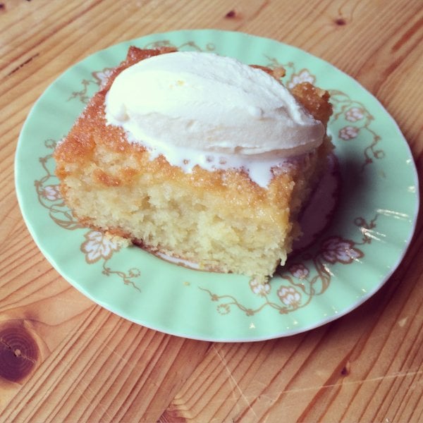 gin and tonic cake with ice cream