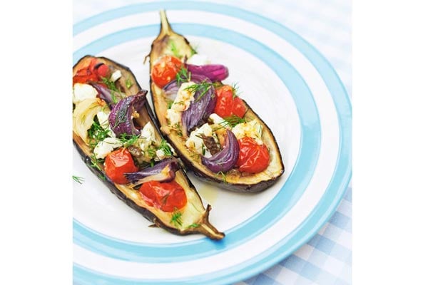 Stuffed-aubergine-with-dill-and-feta