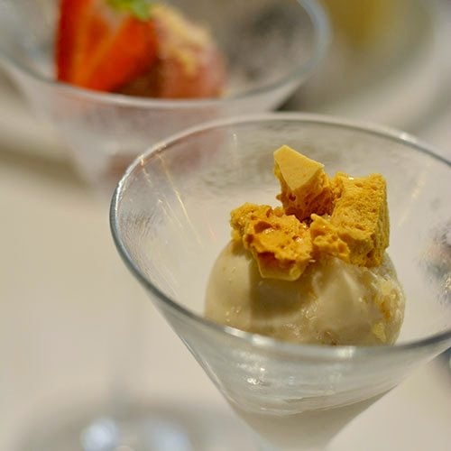 Honeycomb ice cream at House Honeycomb ice cream at House