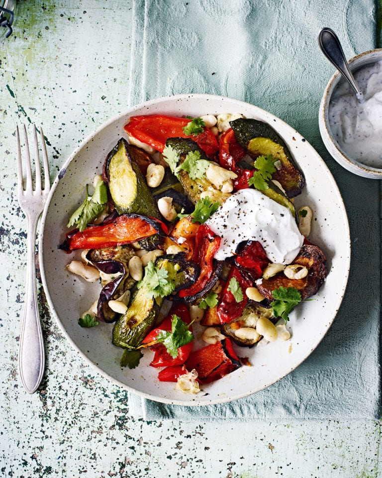 Mediterranean-style roasted vegetable salad