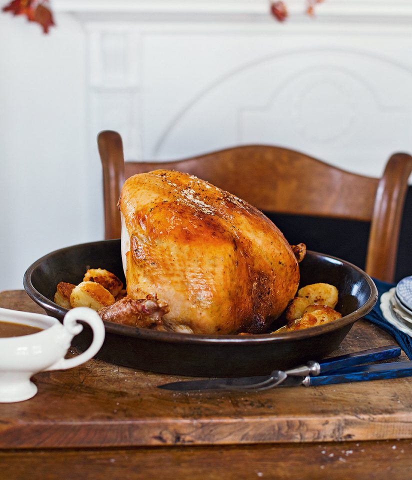 How to roast a turkey crown with confit legs delicious. magazine