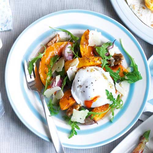 squash-and-poached-egg-salad