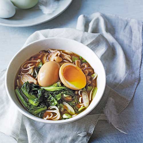 Egg and shiitake ramen