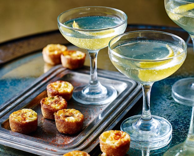 Warm cheese and onion cups