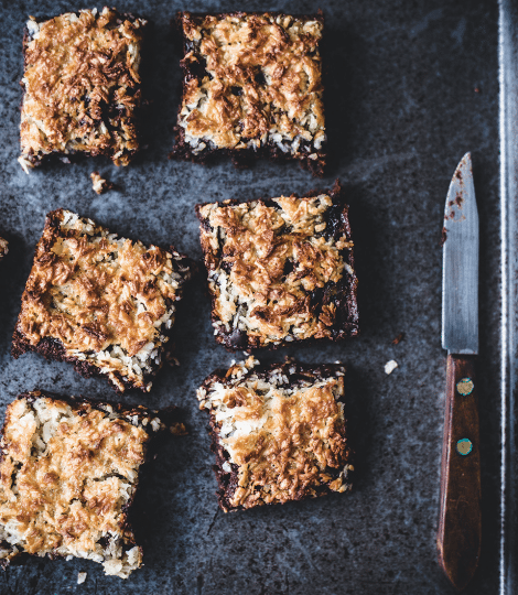 Coconut macaroon brownies