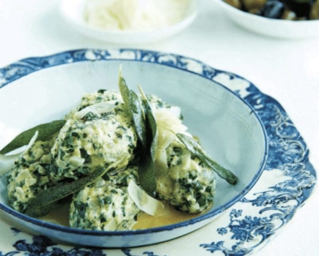 Ricotta and cavolo nero gnocchi