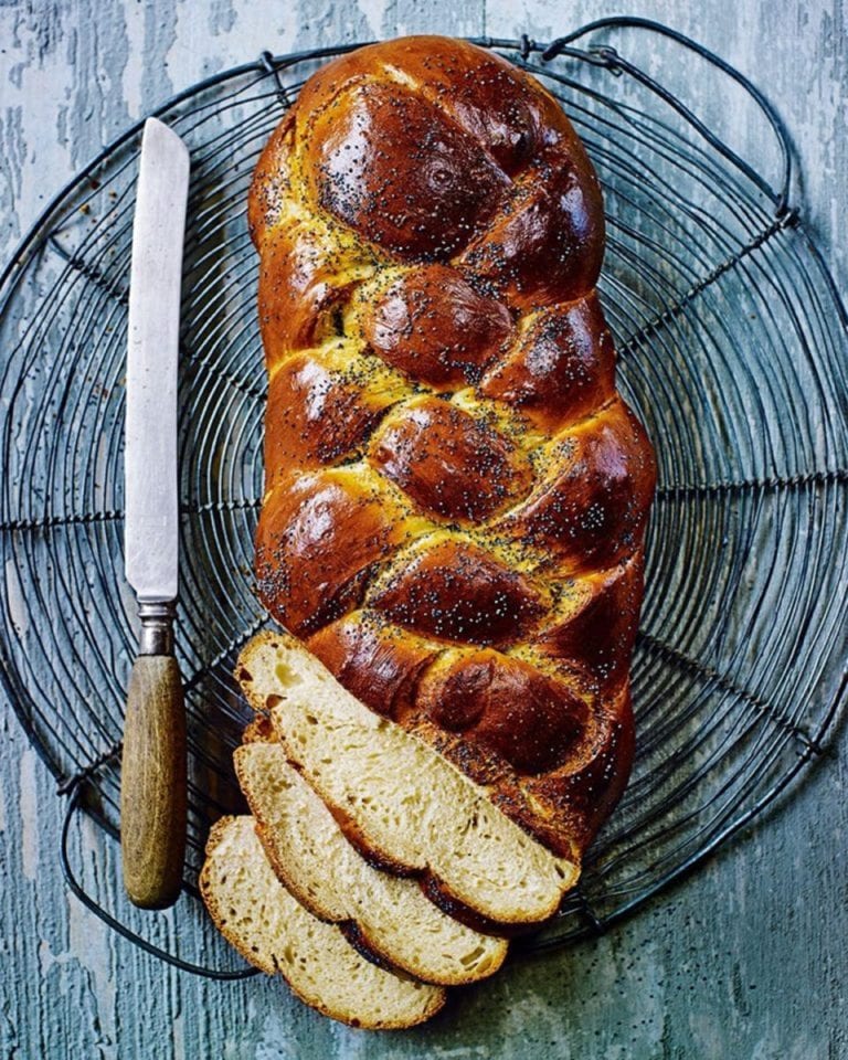 How to plait a challah loaf video