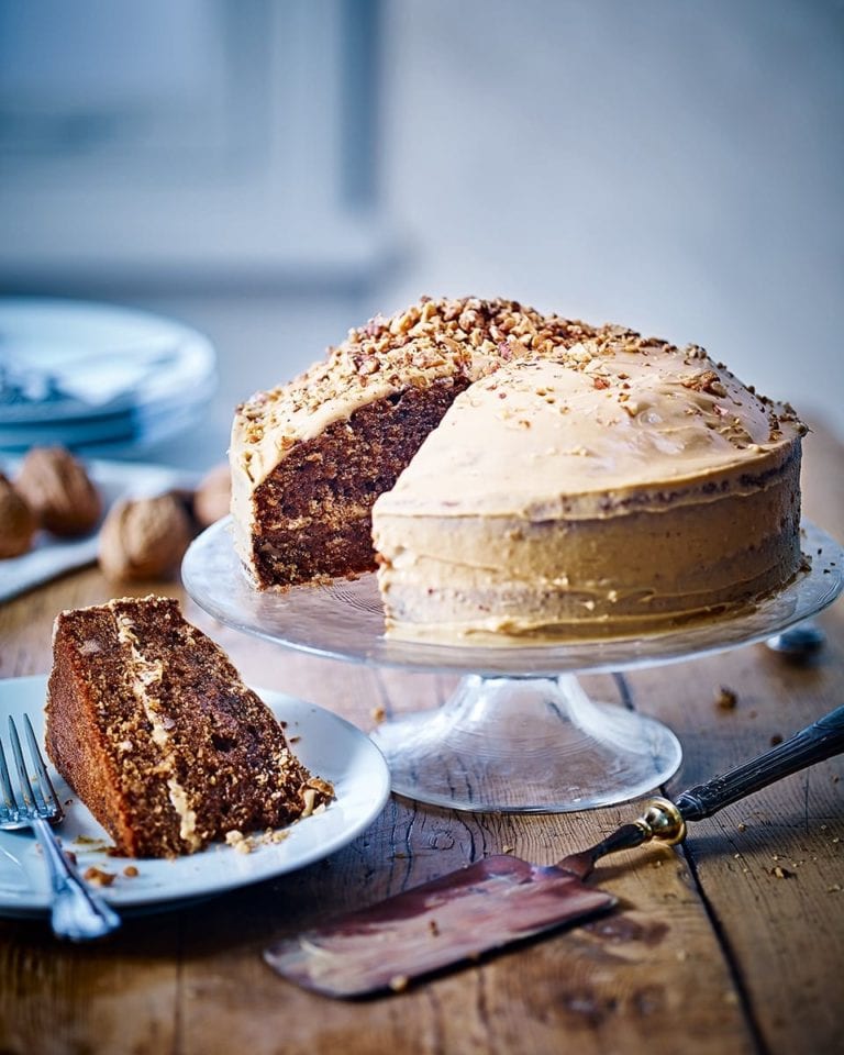 Coffee and walnut cake