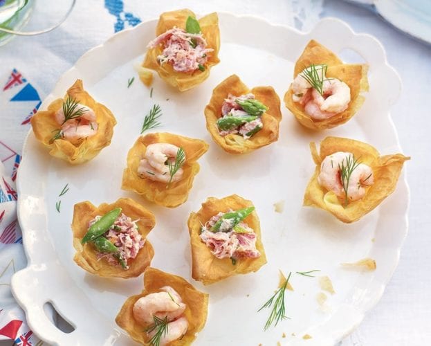 Kimchi prawn cocktail boats