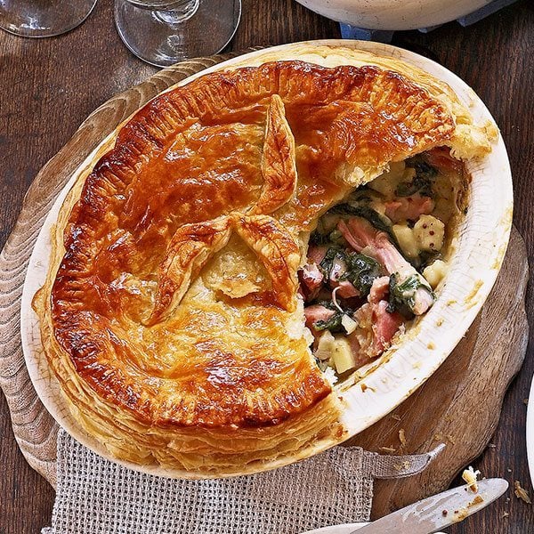 Ham-leftover-spinach-pie