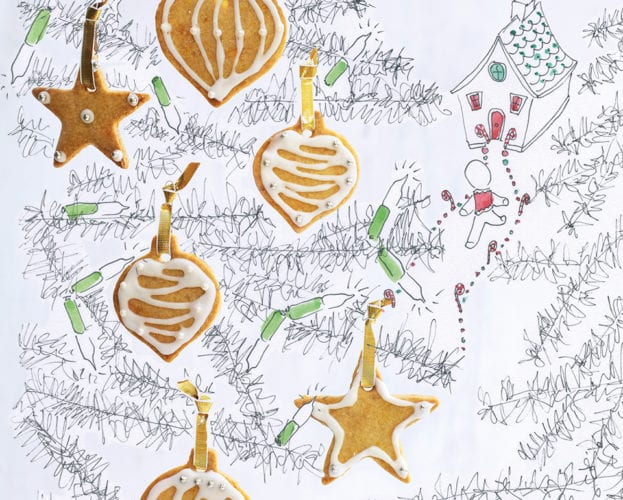 Christmas tree biscuits