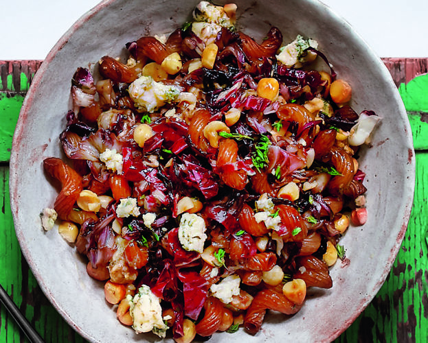 Balsamic radicchio, blue cheese and hazelnut cavatappi