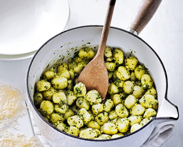 watercress pesto gnocchi