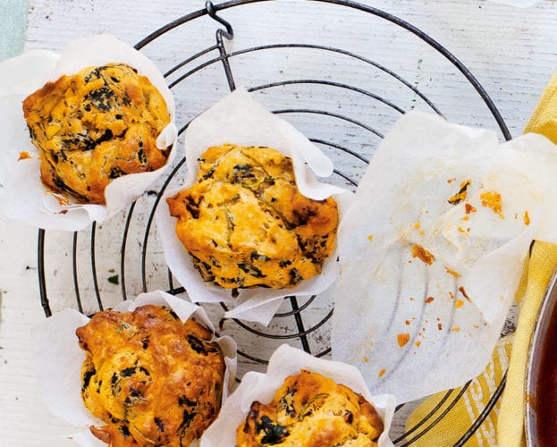 Chorizo and watercress muffins