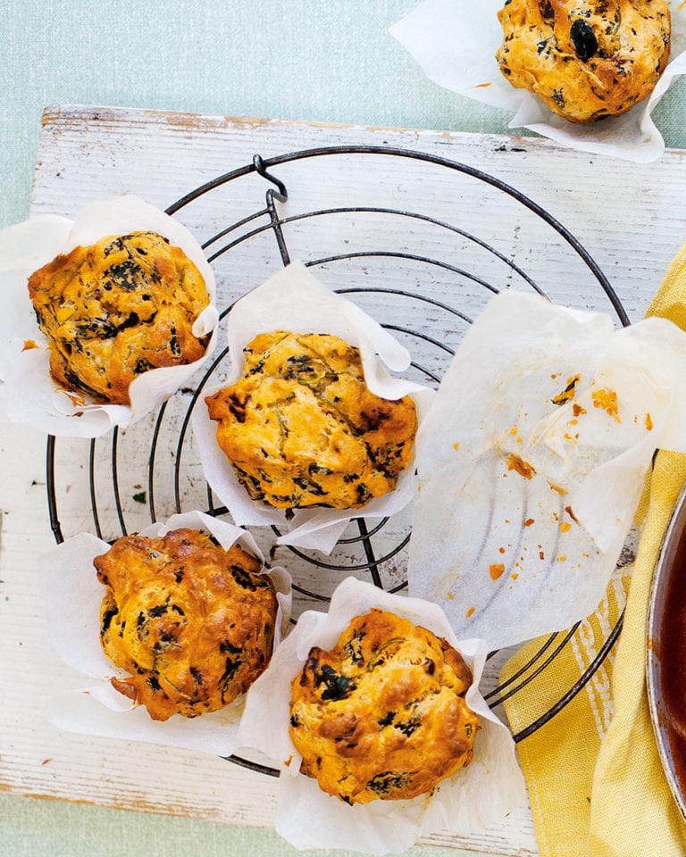 Chorizo and watercress muffins