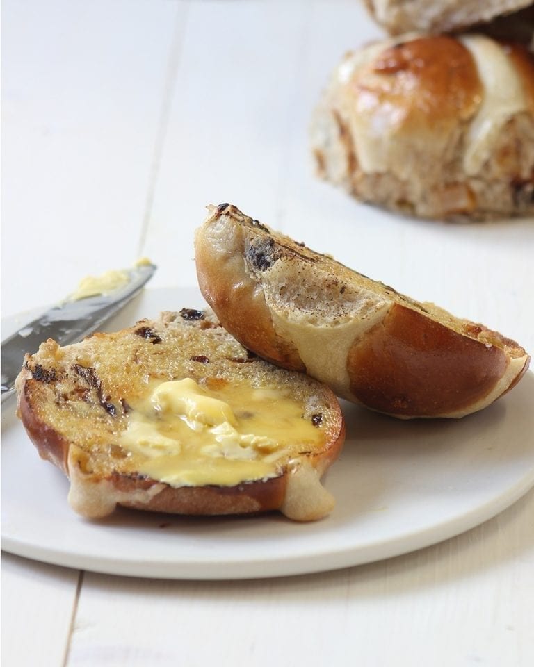 Peter Sidwell’s prune and orange hot cross buns